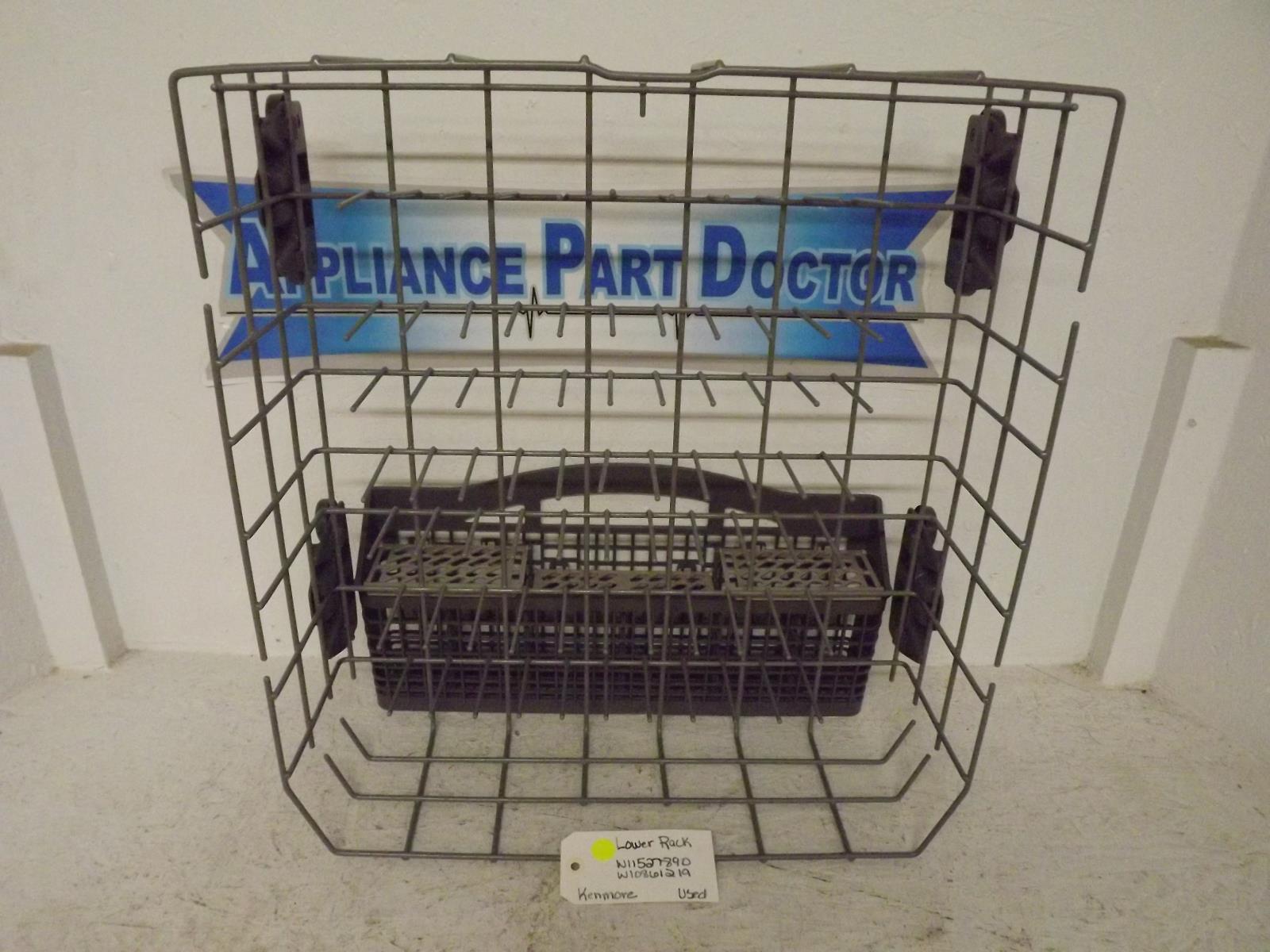 Kenmore Dishwasher W11527890 W10861219 Lower Rack Used Kenmore Dishwasher W11527890 W10861219 Lower Rack Used
